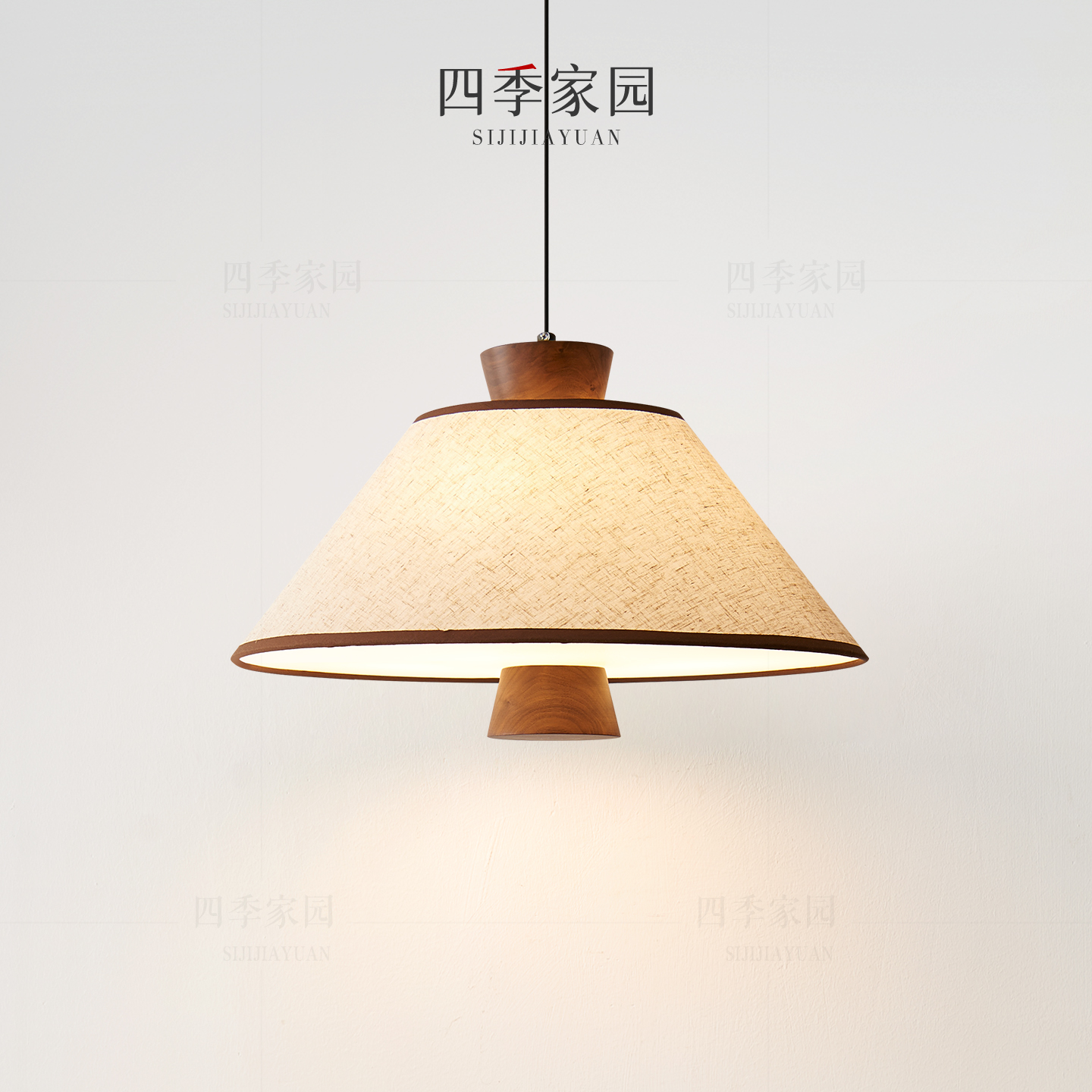 法式中古风餐厅吊灯日式侘寂风茶室吧台复古实木宋式美学书房灯具