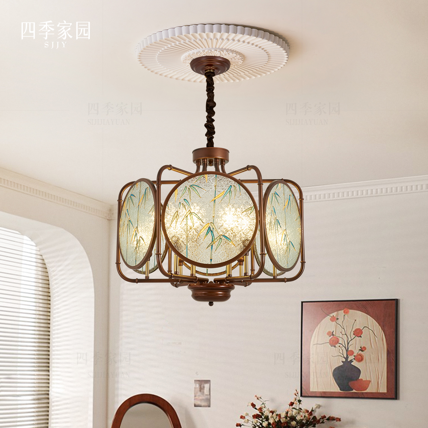 宋式美学客厅吊灯法式中古风复古美式大厅主灯2025新款高端餐厅灯