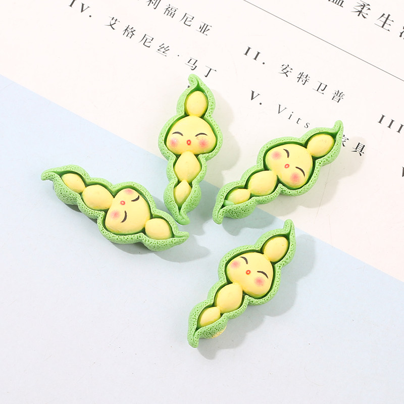 可爱立体豌豆宝宝 奶油胶滴胶diy手机壳树脂配件耳环洞洞鞋配件