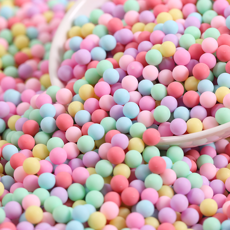 diy磨砂面奶油胶饰品配件珠子