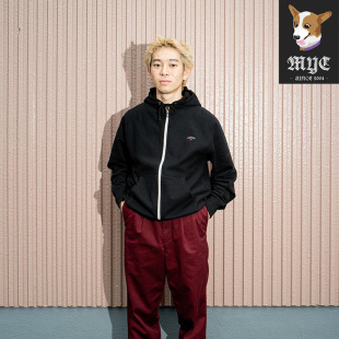 NOAH Lightweight Zip-Up 男款纯色刺绣logo拉链连帽休闲卫衣外套