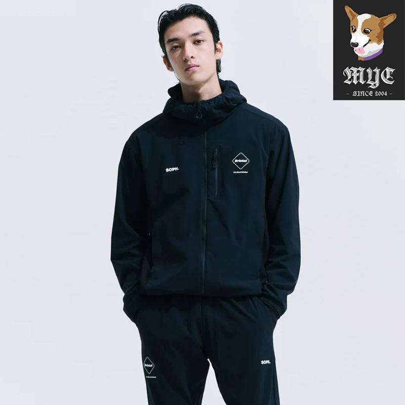 F.C.R.B拉链黑色简约休闲夹克