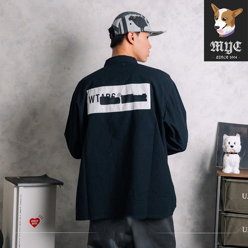 WTAPS BD 03 / LS /COTTON BROADCLOTH TEXTILE 条纹长袖衬衫25SS