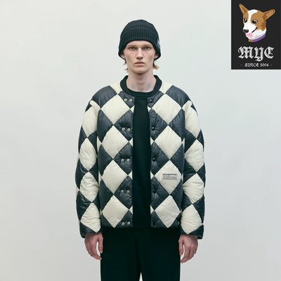 NEIGHBORHOOD CHECKER DOWN JACKET 菱形格纹羽绒夹克外套 25AW