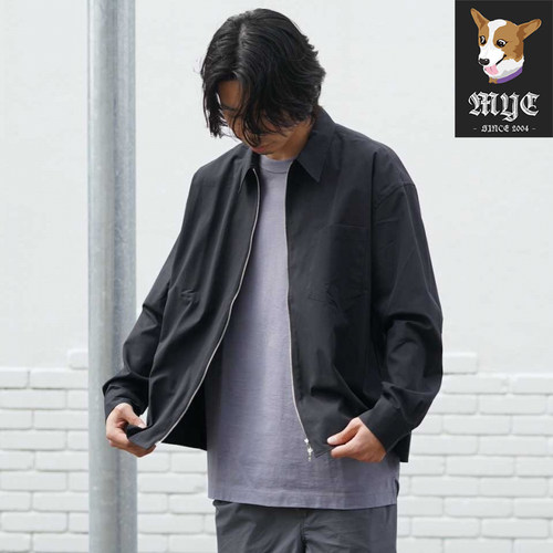 SOPHNET. ORGANIC COTTON ZIP SHIRT 拉链休闲长袖衬衫 25SS