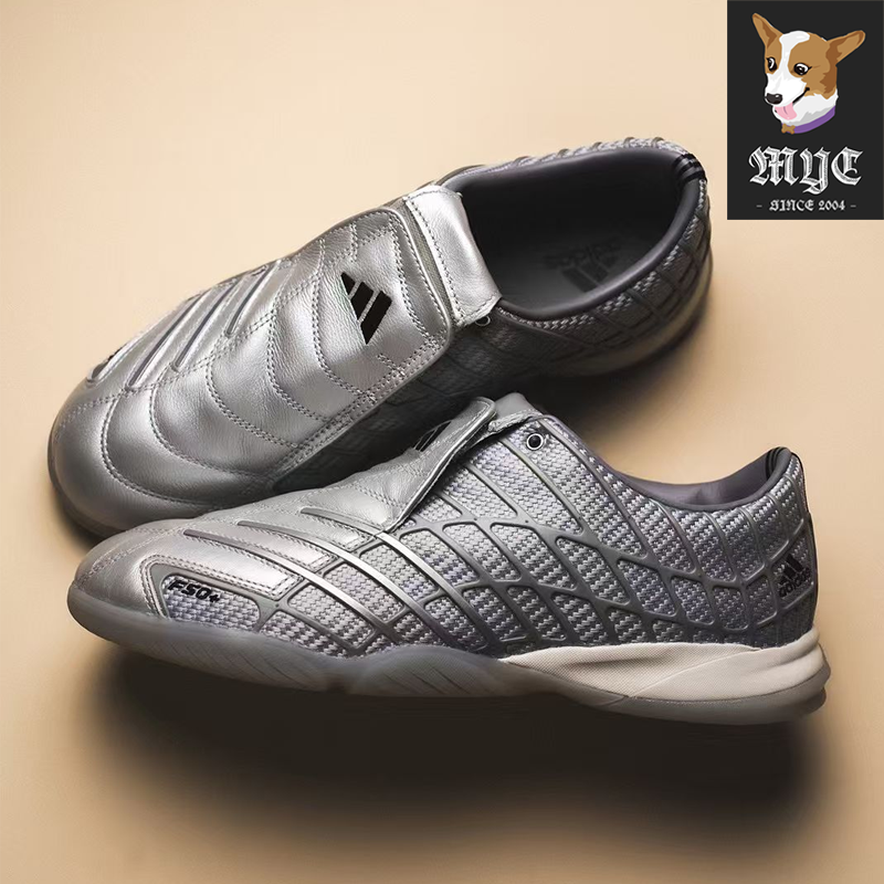阿迪达斯Adidas F50 SALA 男子银色舒适复古休闲足球鞋 HQ9242