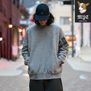 纯色宽松落肩套头连帽卫衣 NECK 25AW CREW N.HOOLYWOOD