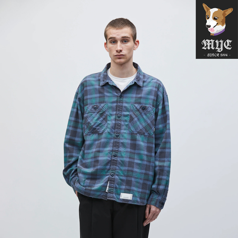 NEIGHBORHOOD SAVAGE TARTAN CHECK SHIRT 格纹休闲长袖衬衫 25SS