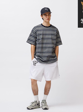 WTAPS BDY 01 / SS / COTTON 男子条纹刺绣棉质休闲短袖T恤 25SS