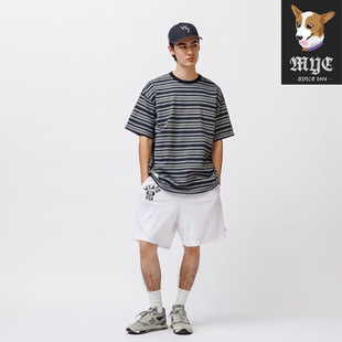 WTAPS BDY 01 / SS / COTTON 男子条纹刺绣棉质休闲短袖T恤 25SS