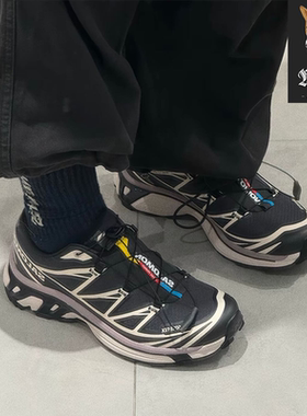 萨洛蒙Salomon XT-6 黑白男女户外机能跑步运动休闲潮鞋475812