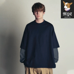 LAYERED LONG SLEEVE SHIRT假两件条纹长袖 BALLOON t恤 ness