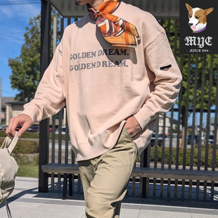 SWEATSHIRT 字母印花大口袋圆领套头卫衣 CREWNECK N.HOOLYWOOD
