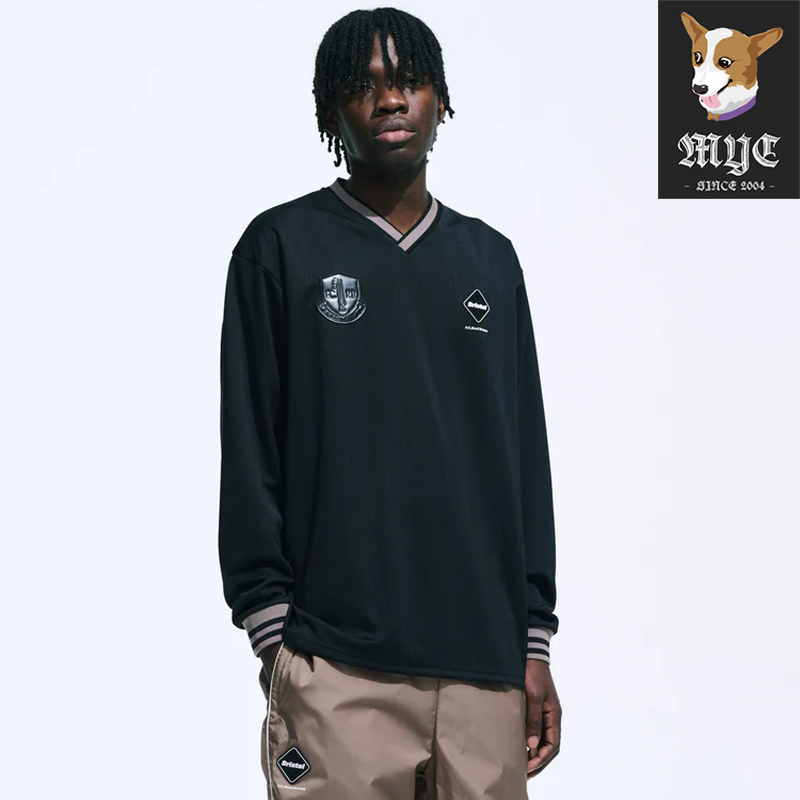 F.C.R.B EXHIBITION L/S GAME SHIRT 亮色条纹提花长袖比赛服25AW