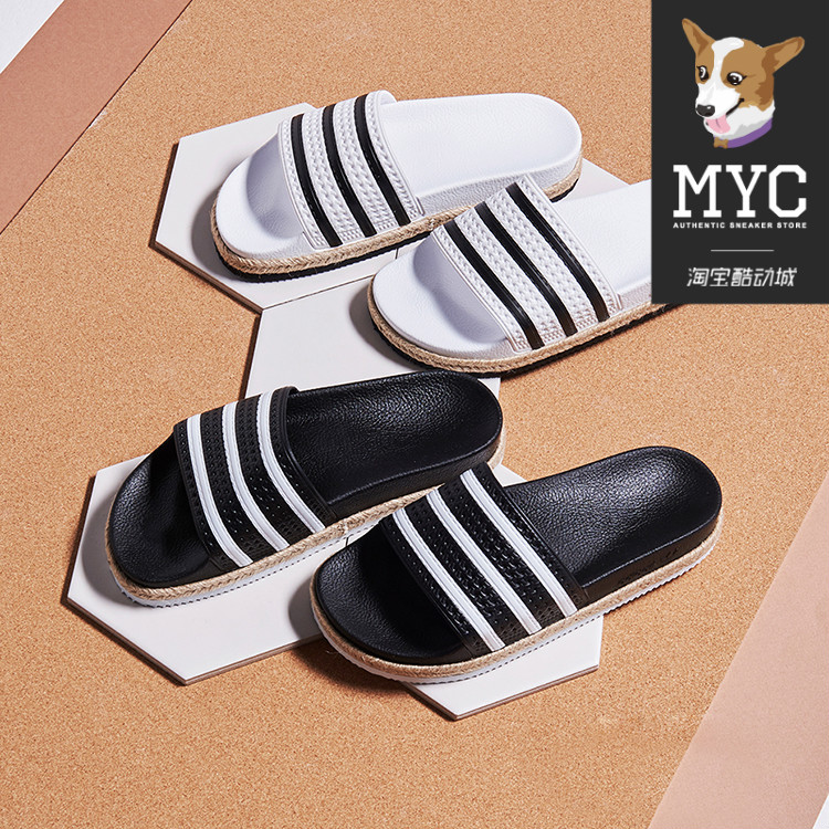 【MYC】三葉草 ADILETTE NEW BOLD W 編織運動拖鞋 CQ3092/CQ3093