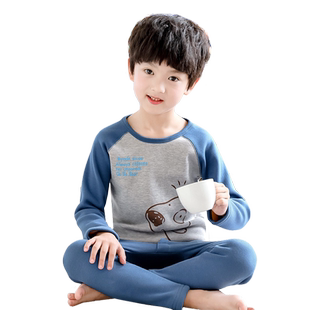 男童加绒加厚中大童秋衣秋裤宝宝睡衣儿童保暖内衣套装男孩秋冬季