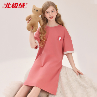 家居服学生夏季 2025新款 儿童睡裙夏天女童莱卡棉女孩睡衣大童薄款