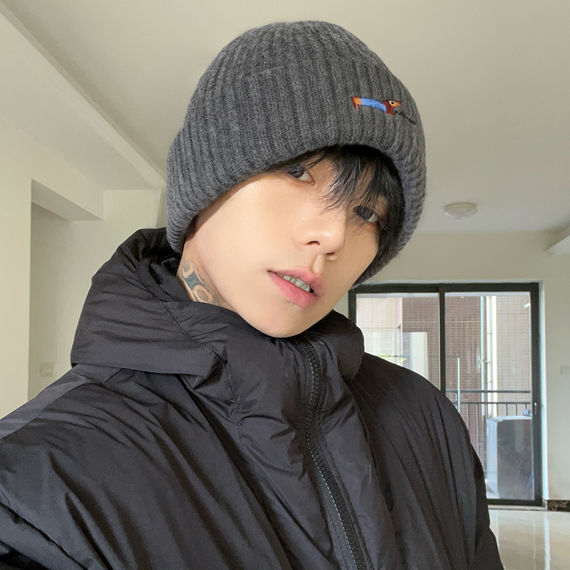 2025新款韩版针织毛线帽男款加厚