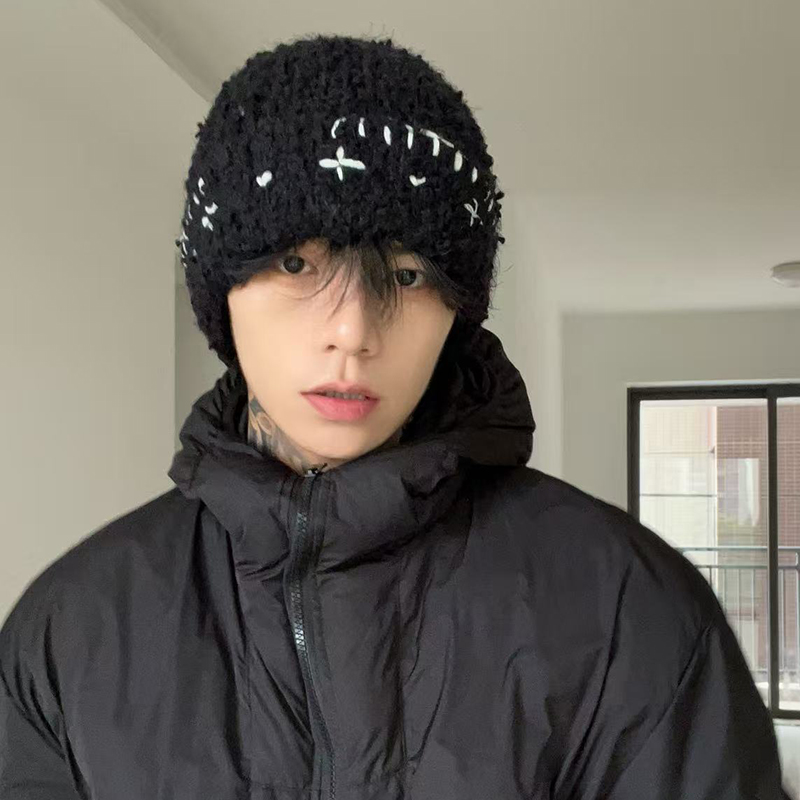 2025新款韩版宽松大头围毛线帽