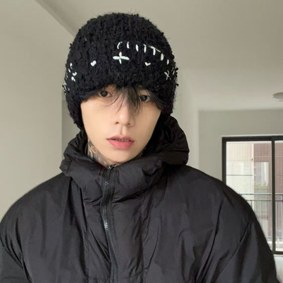 2025新款韩版宽松大头围毛线帽