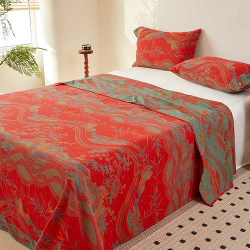 A类纯棉双层纱全棉纱布床单被单