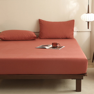 纯棉床笠单件秋冬加厚全棉磨毛100棉防滑床罩席梦思床垫套三件套