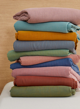 全棉双层纱单件床单双面拼色A类纯棉纱布学生宿舍儿童被单炕单罩