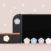 适用于Switch2摇杆帽花朵造型游戏手柄保护套多色可选可爱防滑帽