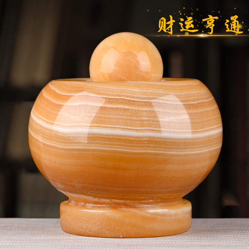 玄武石玉石风水球桌面流水摆件创意办公室玄关喷泉装饰乔迁送礼品