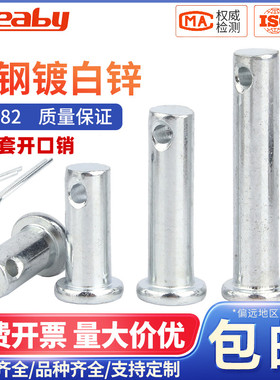 镀锌GB882销轴平头带孔销插销钉圆柱销定位销M4M6M8M10M12M14M16