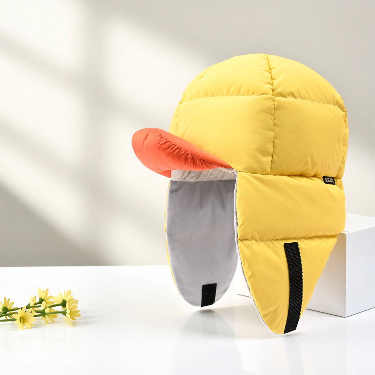 黑冰男女款户外滑雪鹅绒雷锋帽子保暖羽绒冬季防静电Z2154骑行