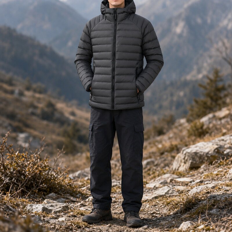 High Rock天石鹅铠甲户外轻量排骨鹅绒服羽绒中间层保暖GD419男款