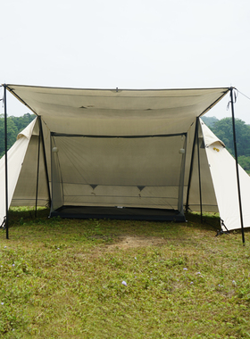 三峰出天幕帐篷蓝山plusM户外一室一厅超大A塔露营防雨精致多人