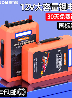 德力普12/24V锂电池电瓶户外电源