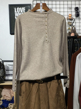 春上新韩版文艺内搭半高圆领套头针织衫洋气宽松打底衫女长袖毛衣