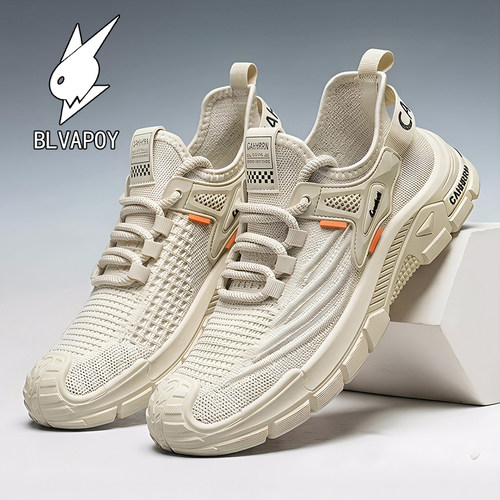 花花公子男鞋春夏透气椰子网面鞋