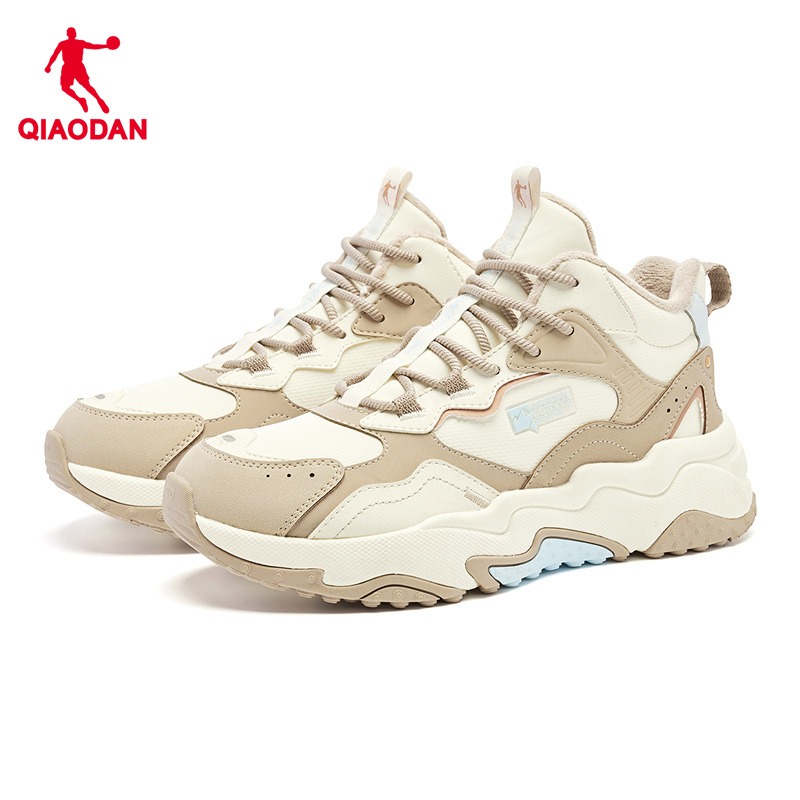 【商场同款】乔丹女户外鞋棉鞋高帮保暖加绒二棉鞋QDG192254916