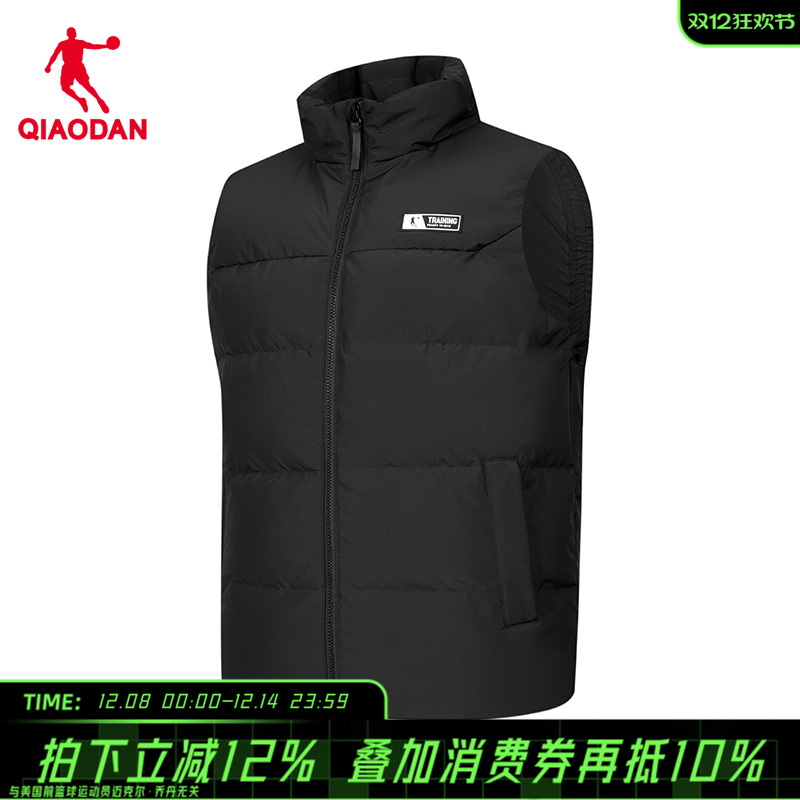 乔丹羽绒马甲外套男2024冬新款