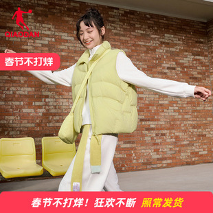 商场同款乔丹泡芙羽绒服马夹女款防泼水面包服外套女QDLKD2254240