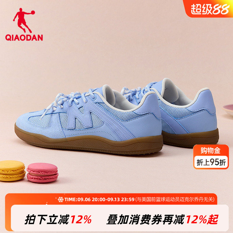 乔丹蓝色低帮芭蕾鞋德训鞋女网面透气平底2026新款薄底休闲鞋板鞋