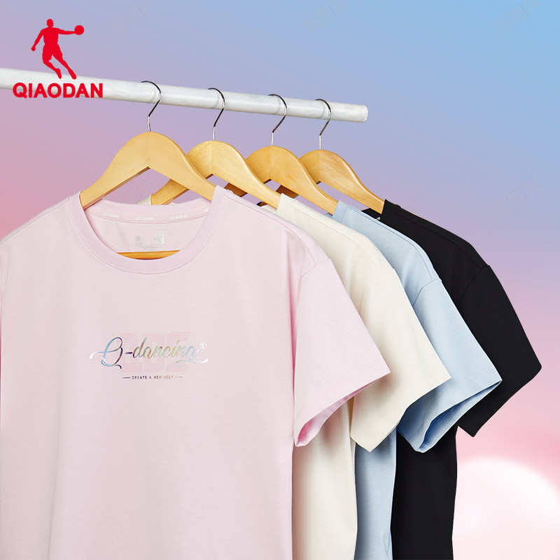 中国乔丹短袖t恤女2023夏季新款