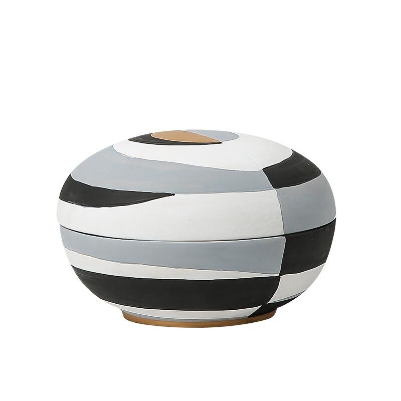 创意设计装饰罐储物罐摆件北欧抽象样板间家居客厅桌面收纳罐摆设