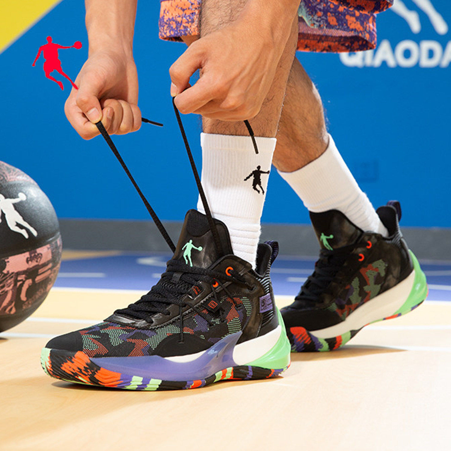 乔丹男鞋绿色篮球鞋高帮网面透气运动鞋青少年打球鞋正品比赛战靴