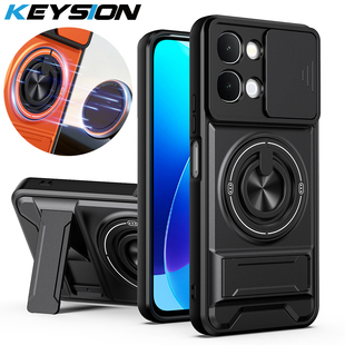 Z11X镜头保护推窗男生车载磁吸支架多功能酷炫橙色保护壳 手机壳保护套隐形支架IQOO 适用VIVO Y500i指环女款