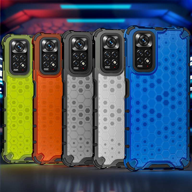 适用于国外版红米Note11/11S手机壳Note11Pro气囊四角防摔套全包边软硅胶套加厚硬壳半透明时尚潮流男保护套