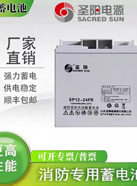 圣阳蓄电池SP12-24FR12V24A26A33A38A40A50A65A100AH直流屏UPSEPS