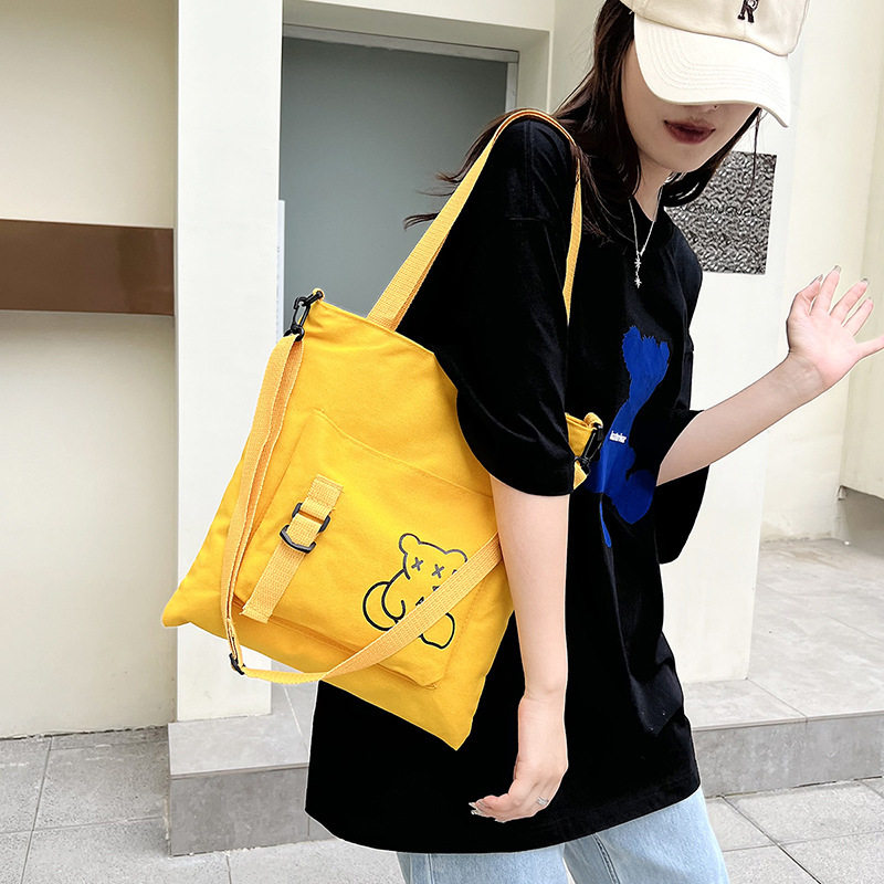 厂家帆布包大容量女包时尚韩版单肩斜挎包包ins布袋大学生手提包