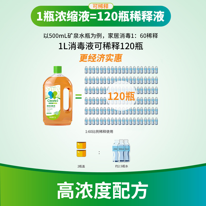 净安消毒液杀菌衣物居家室内杀菌地板消毒多用途室内杀菌消毒液