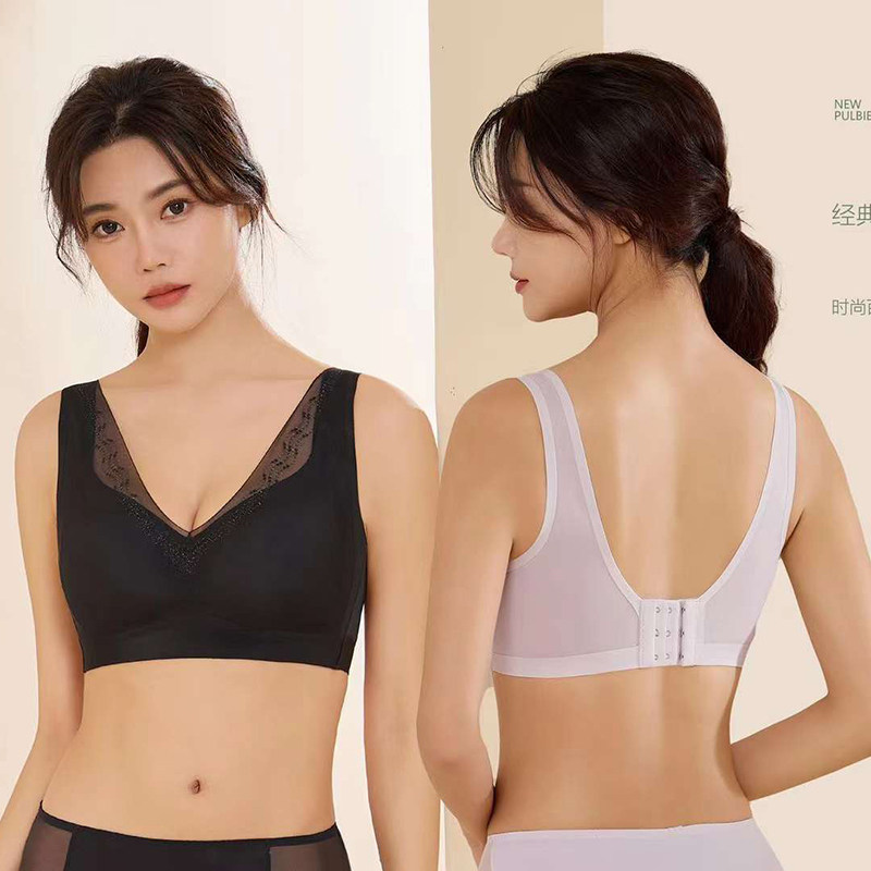 佳妮婷蜜诗卡桑蚕丝养护内衣无钢圈薄款大胸显小背心式文胸9158