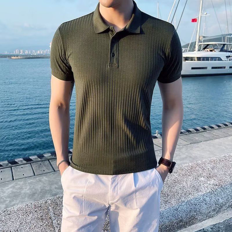 2026男士冰丝透气修身POLO衫